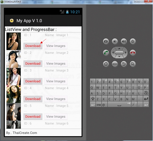 Android Multiple Download file in ListView and Show Progress unit percentage