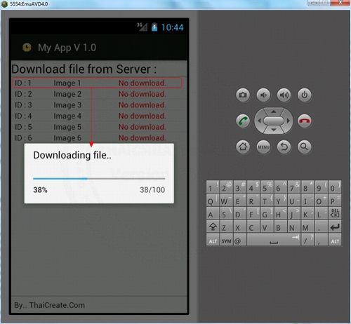 Android ProgressBar When Click Item in ListView for Download file from Server Android ProgressBar When Click Item in ListView for Download file from Server