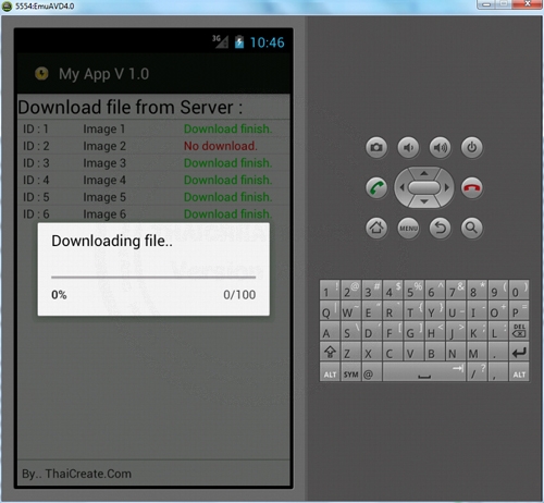 Android ProgressBar When Click Item in ListView for Download file from Server      