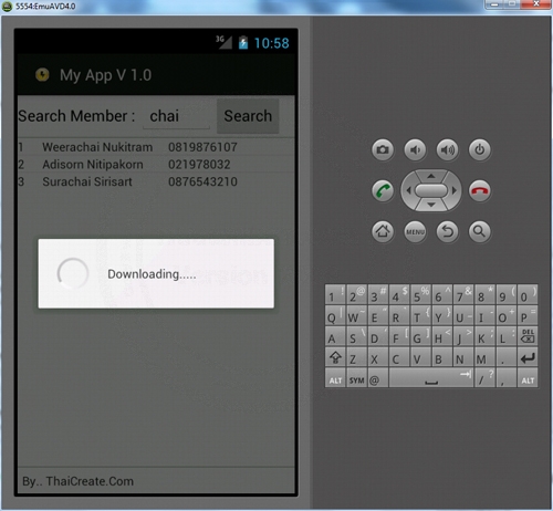 Android Search Display result Data from Web Server