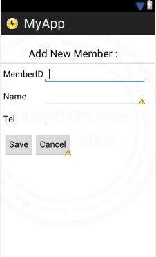 Android SQLite Add Insert Android SQLite Add Insert