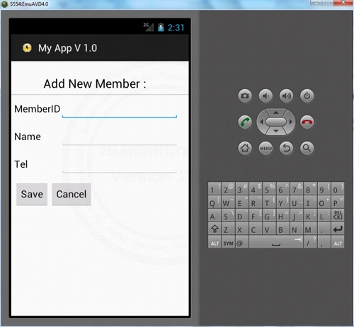 Android SQLite Add Insert Android SQLite Add Insert