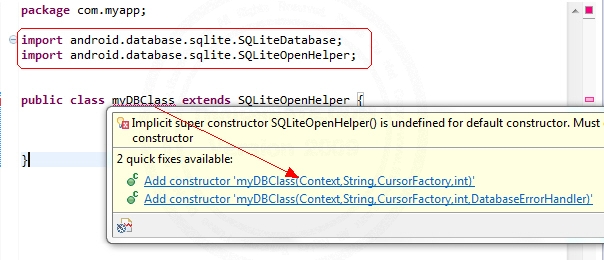 Android SQLite  Database Android SQLite  Database