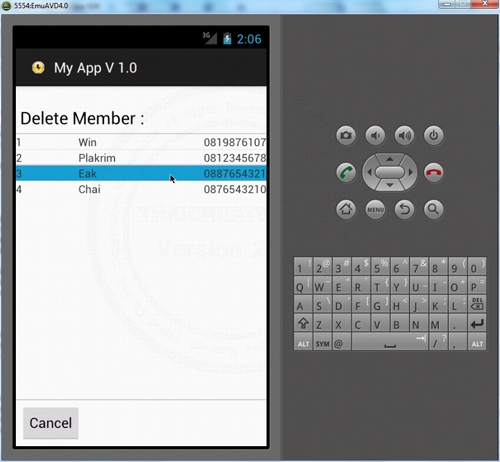 Android SQLite Delete Data Android SQLite Delete Data