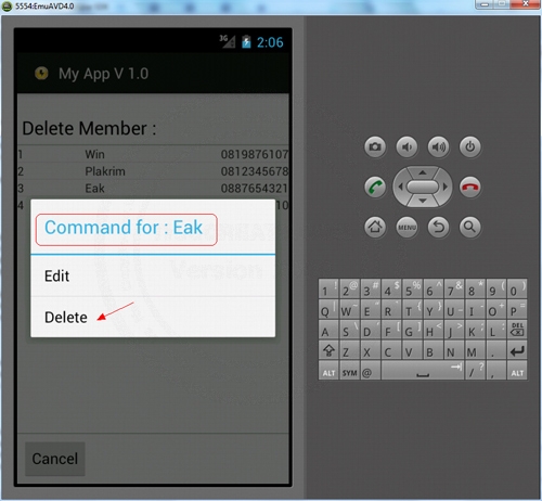 Android SQLite Delete Data Android SQLite Delete Data