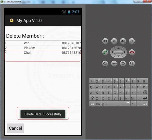 Android SQLite Delete Data Android SQLite Delete Data
