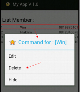Android กับ ListView Database ของ SQLite Android กับ ListView Database ของ SQLite