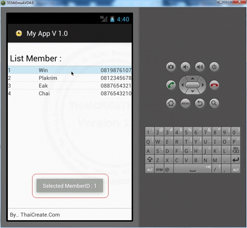 Android กับ ListView Database ของ SQLite Android กับ ListView Database ของ SQLite