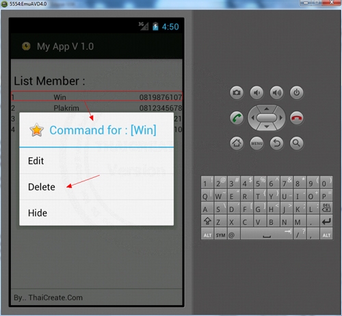 Android กับ ListView Database ของ SQLite Android กับ ListView Database ของ SQLite