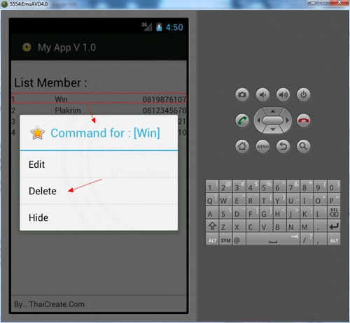 Android กับ ListView Database ของ SQLite