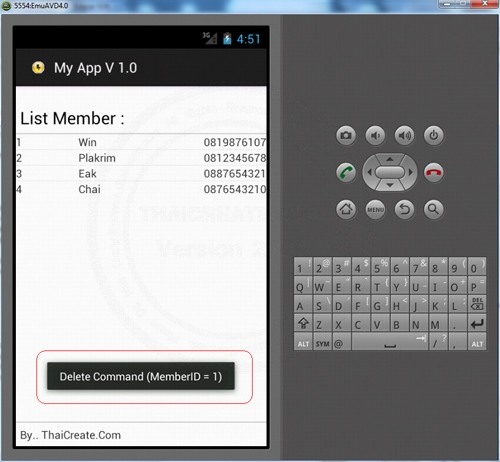 Android กับ ListView Database ของ SQLite Android กับ ListView Database ของ SQLite