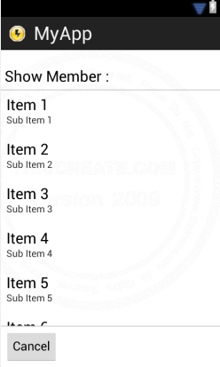 Android SQLite Show Data Android SQLite Show Data