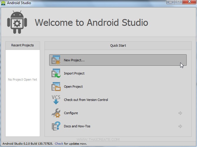 เริ่มต้นสร้าง Project บน Android ด้วย Android Studio การรัน Project บน ...
