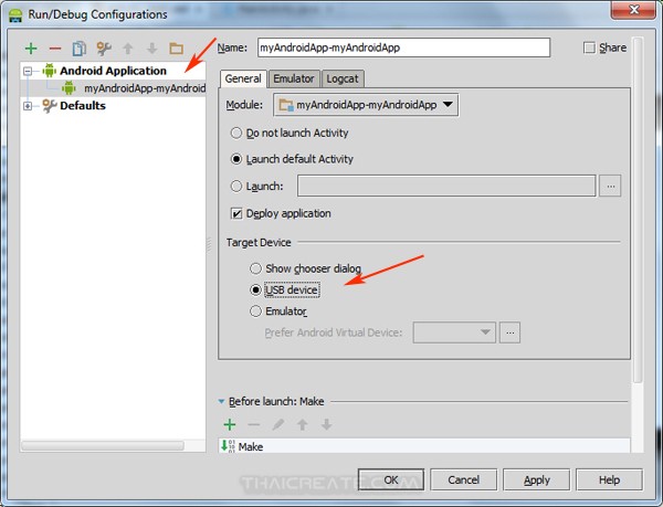 Android Studio Run Device Android Studio รัน Debug จริง Device บน Smart Phone และ Tablets