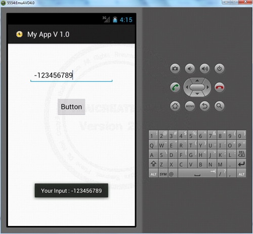 Number (Signed) (EditText) - Android Widgets