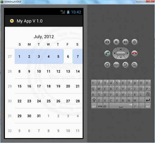 CalendarView - Android Widgets CalendarView - Android Widgets
