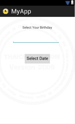 DatePicker - Android Widgets DatePicker - Android Widgets