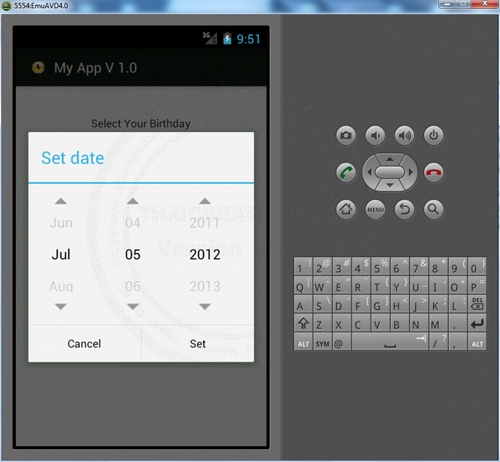 DatePicker - Android Widgets DatePicker - Android Widgets
