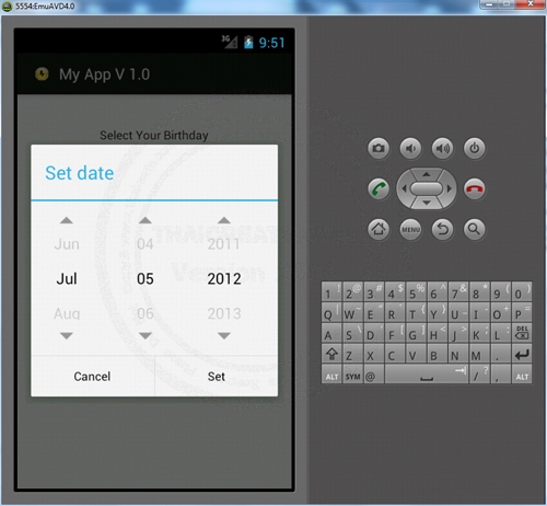 DatePicker - Android Widgets