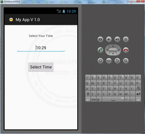 Android Timepickerdialog TimePicker / TimePickerDialog - Android Widgets Example