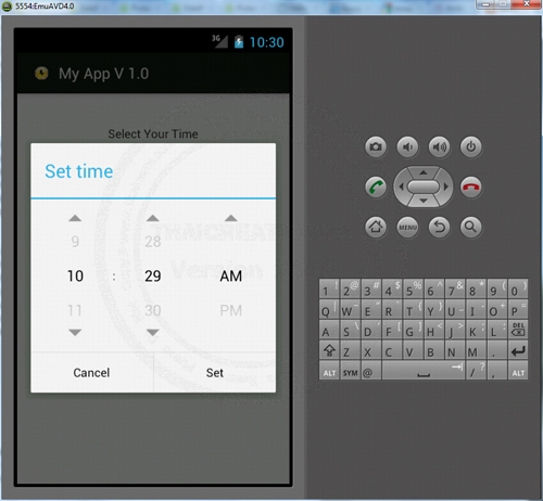 TimePicker - Android Widgets