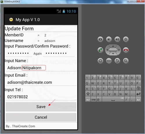 Android Update Data to  Web Server Database Android Update Data to  Web Server Database
