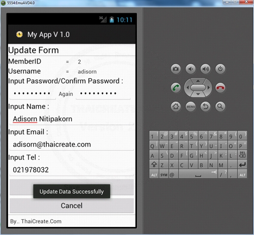 Android Update Data to  Web Server Database Android Update Data to  Web Server Database