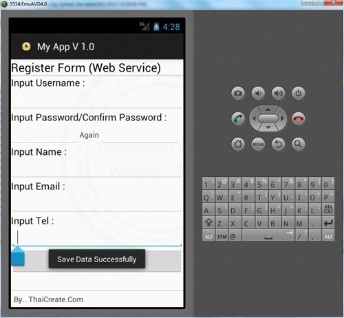 Android Insert Data to Server via Web Service