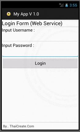 Android Login Form via Web Service