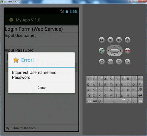 Android Login Form via Web Service