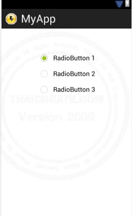 RadioGroup  - Android Widgets