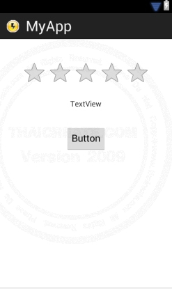 RatingBar - Android Widgets Example