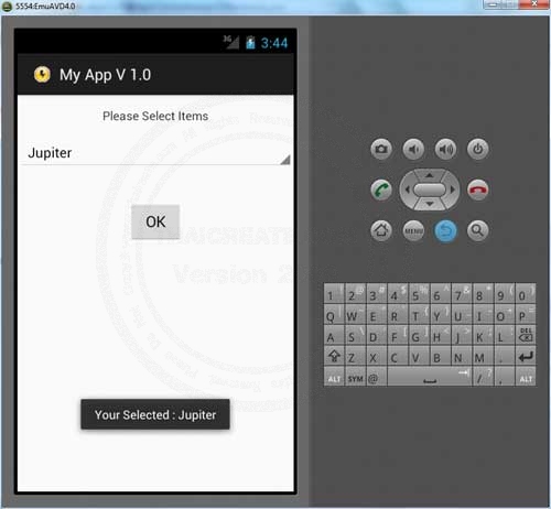 Spinner - Android Widgets Spinner - Android Widgets