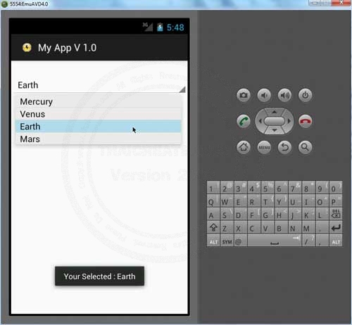 Spinner - Android Widgets Spinner - Android Widgets