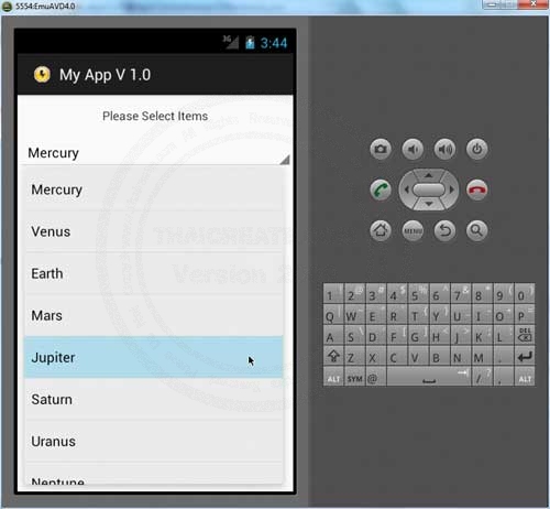 Spinner - Android Widgets Spinner - Android Widgets