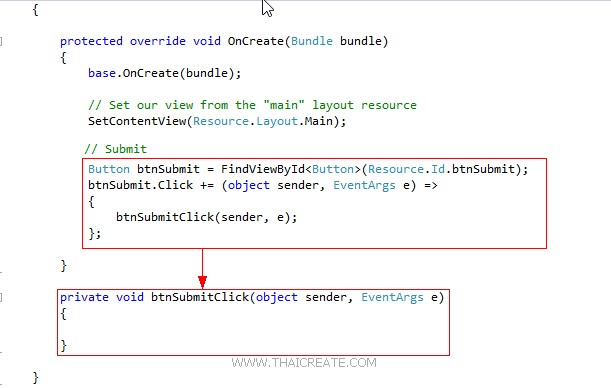 Xamarin Android C# Event Handler