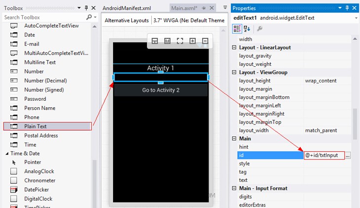 Xamarin Android C# Intent Activity Pass Variable