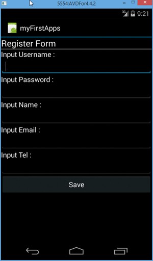 Register Form (Android C# (Xamarin) and Mobile Services)