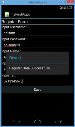 Register Form (Android C# (Xamarin) and Mobile Services)