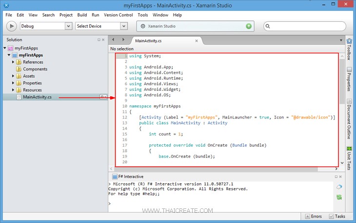 Xamarin  Studio IDE Android C#