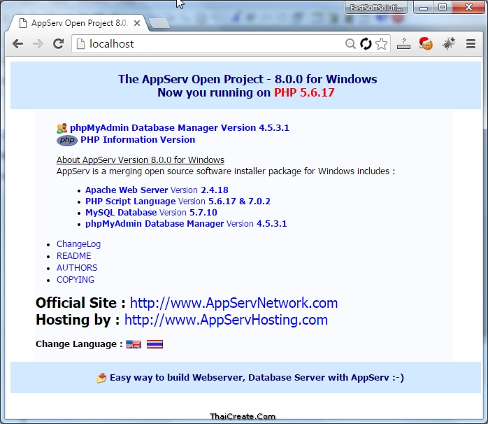 Appserv 8.0.0