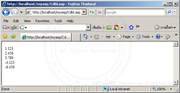 ASP/VbScript CDbl
