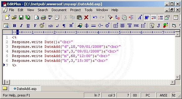 ASP/VbScript DateAdd