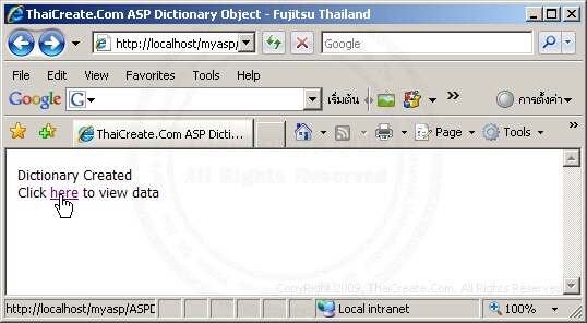 ASP Dictionary Object