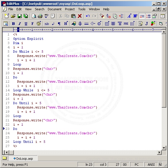 ASP/VBScript Do ... Loop