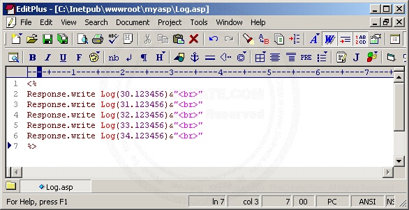 ASP/VBScript Log()