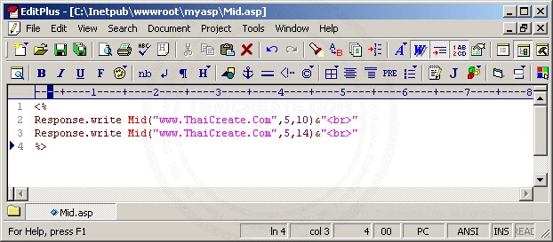 ASP/VbScript Mid