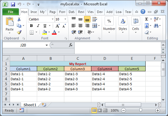 ASP.NET Excel EPPlus