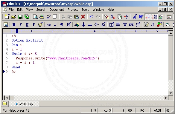 ASP/VBScript While ... Wend