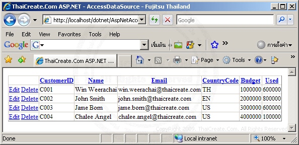 ASP.NET AccessDataSource